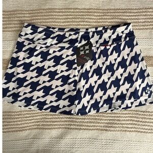 Jofit Navy‎ White Houndstooth Golf Tennis Swing Skort XL NWT